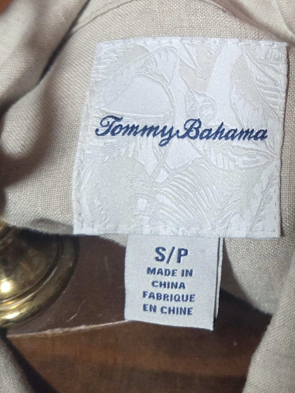 Tommy Bahama Two Palms Jacket Linen Raw Edge Button Up Tan Beige Size Small - Picture 6 of 7